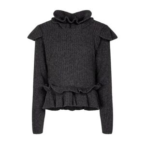 Ganni Wool Blend Open Back Sweater